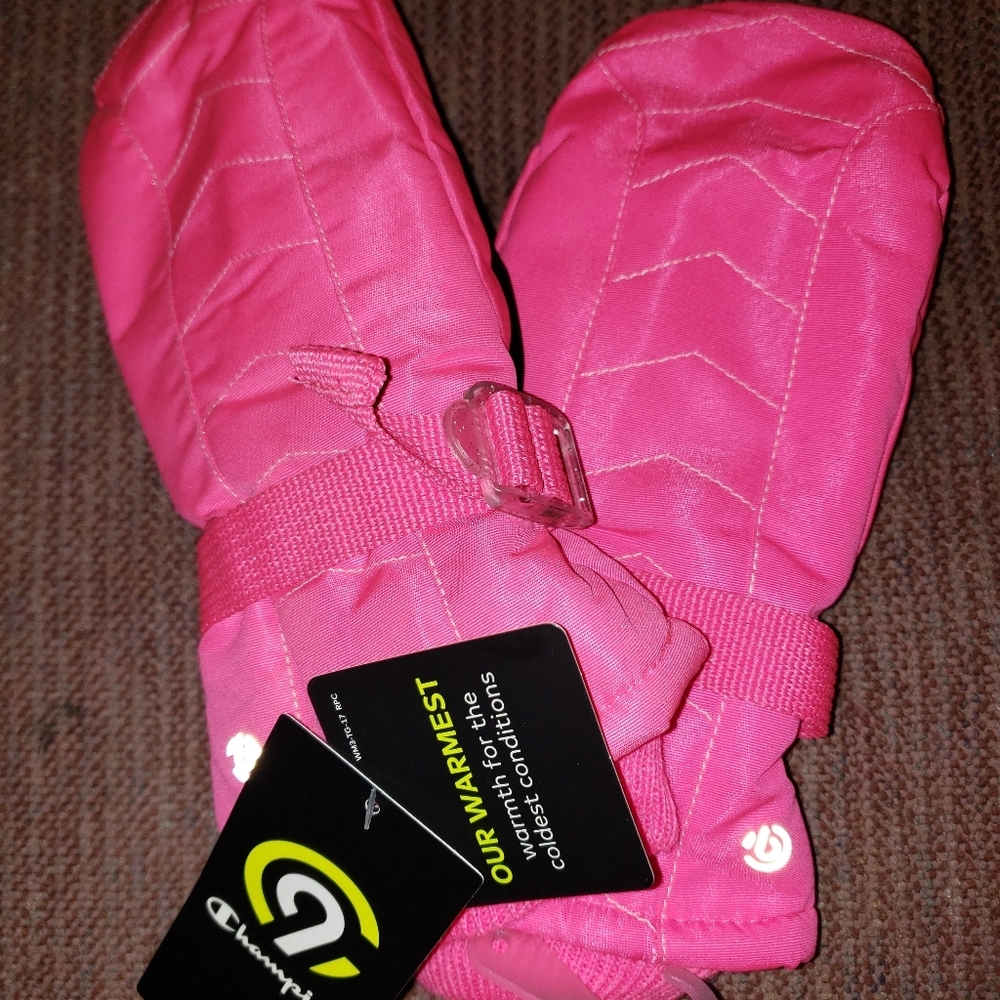 Champion 8/16 Waterproof Ski Mittens - Hot Pink